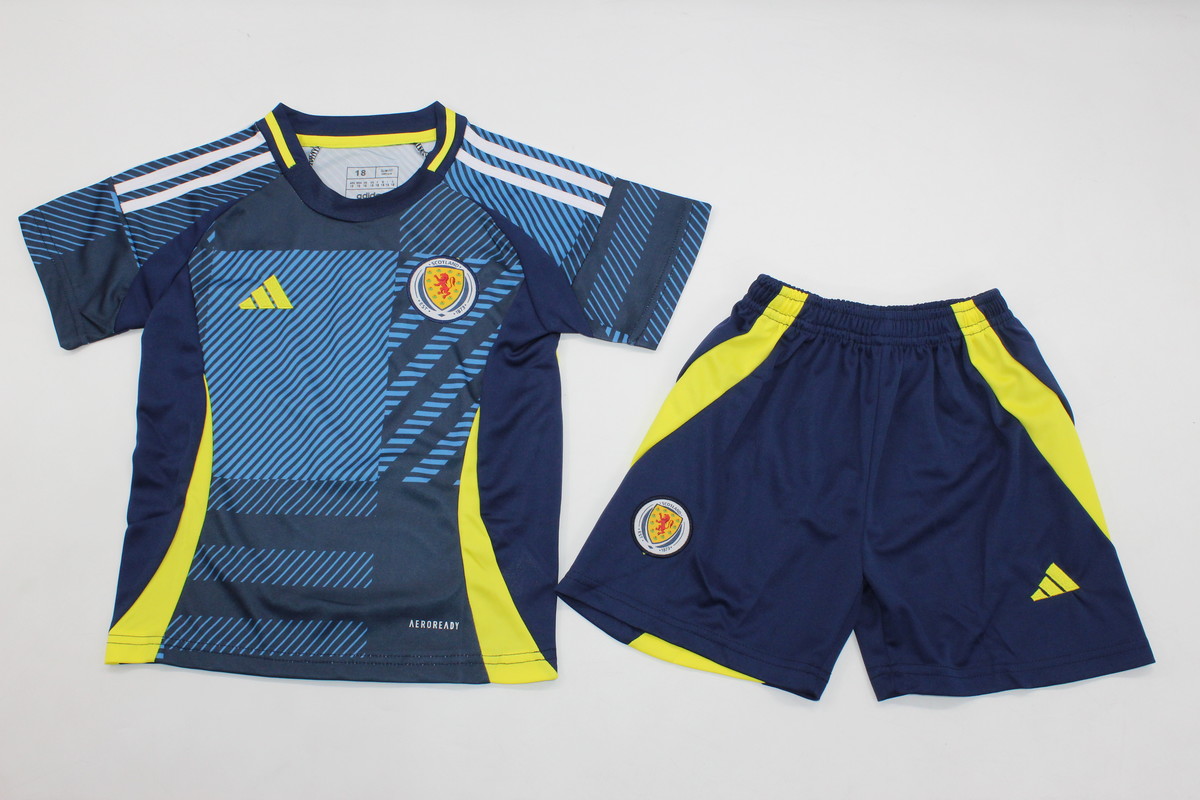 Kids-Scotland 2024 Euro Home Soccer Jersey